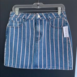 Pacsun Striped Jean Skirt